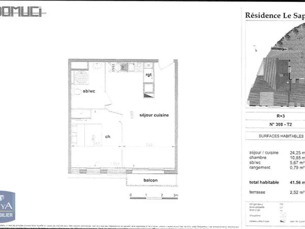 Appartement 2 pièces 42 m²