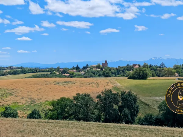 Nailloux -Terrain 1111 m2  Permis de construire accordé  Vue Pyrénées