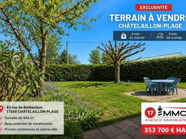 Terrain constructible 444 m²
