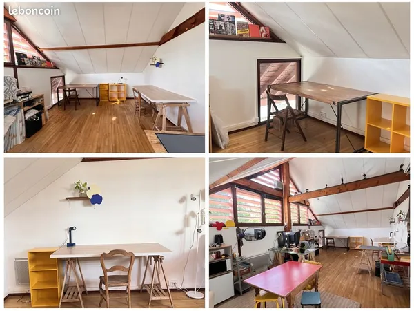 Espace de travail dans atelier créatif partagé