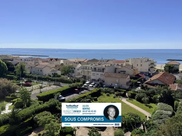 CARNON-PLAGE DERNIER ETAGE STUDIO AVEC TERRASSE VUE MER