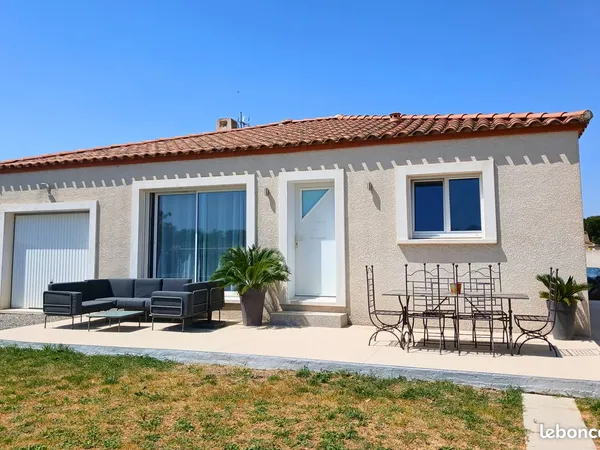 Maison plain-pied 98 m² - Terrain 607 m² - Salles-d'Aude