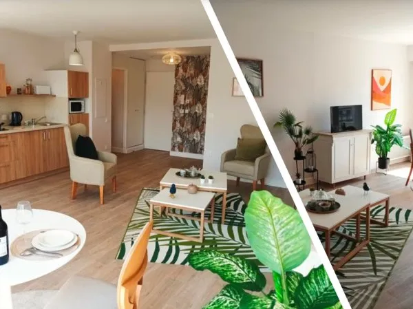 A VENDRE INVESTISSEMENT LMNP RESIDENCE SENIOR: Appartement 2 pièces de 45.34 m2 + parking et cave si