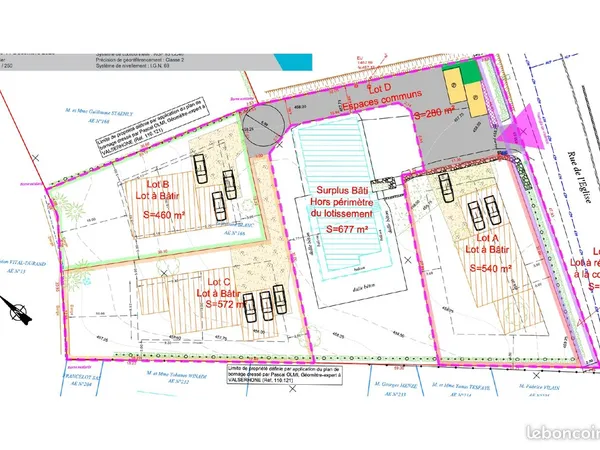Terrain viabilisé 530M2 à PREGNIN