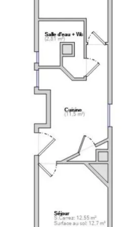 Appartement 2 pièces 38 m²