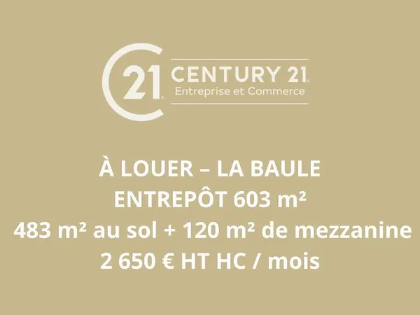 A louer entrepôt 603m² à La Baule-Escoublac