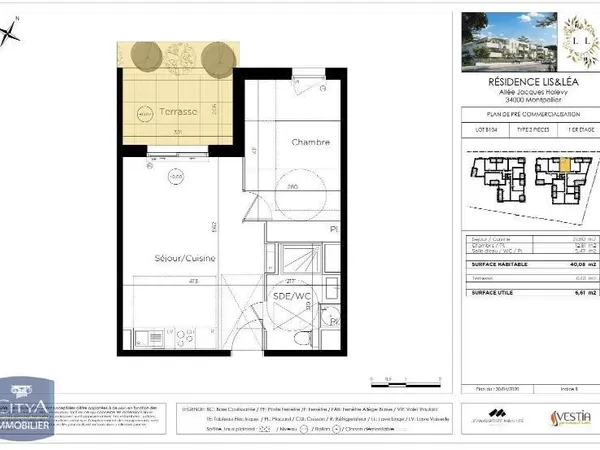 Appartement 2 pièces 40 m²