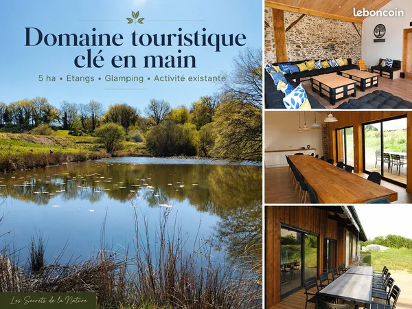 Domaine 5 ha Dordogne -2 Maisons 2 étangs, sources, verger + activité touristique