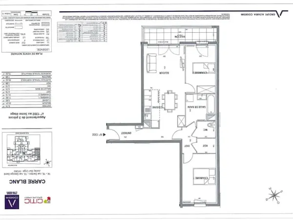 Appartement 3 pièces 65 m²