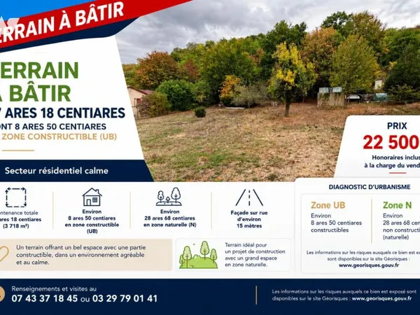 Terrain 3718 m²