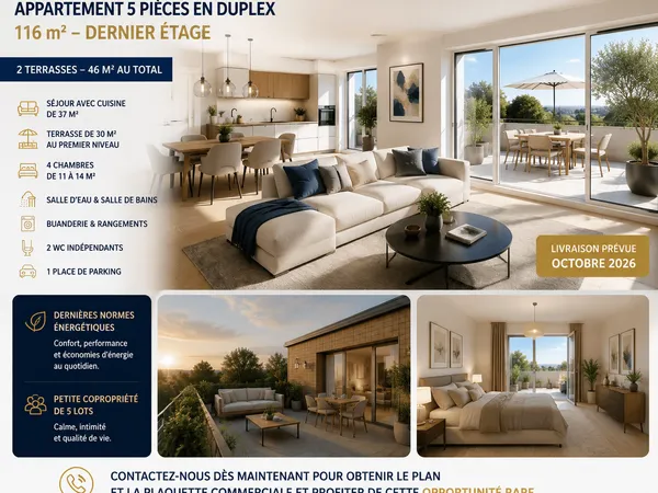 Duplex 5 pièces 116 m²