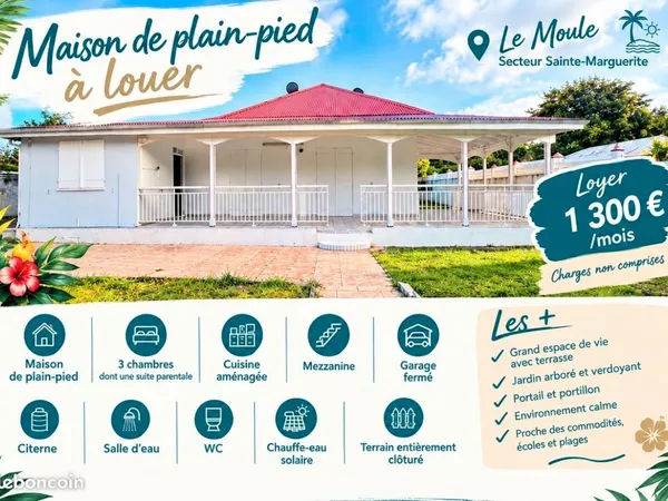 À LOUER - Maison T4, Le Moule