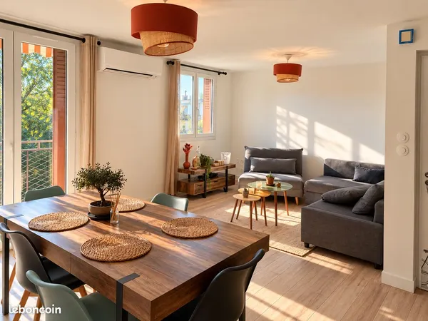 Superbe T3 meublé de 64 m² - Entièrement rénové - 2 balcons - Aix-en-Provence