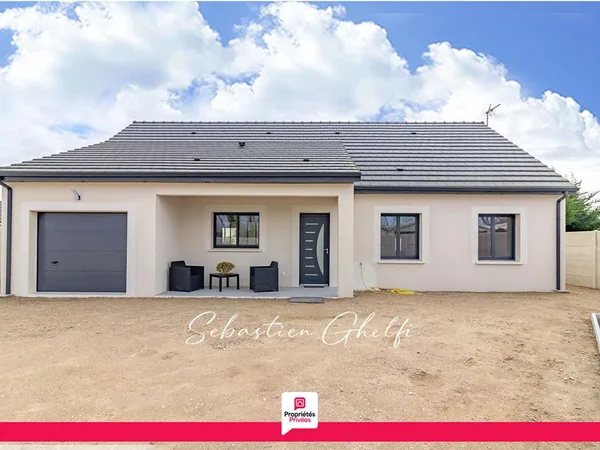 maison de plain-pied avec 3 chambres dont 1 parentale-garage-parcelle de 590 m²