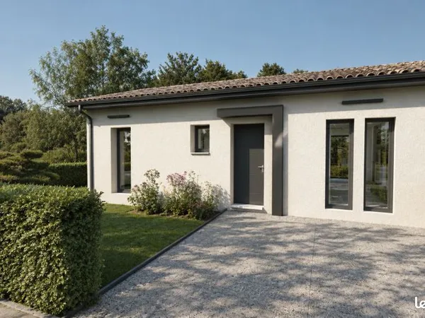 Maison contemporaine de plain-pied de 86 m² avec terrain de 510 m²