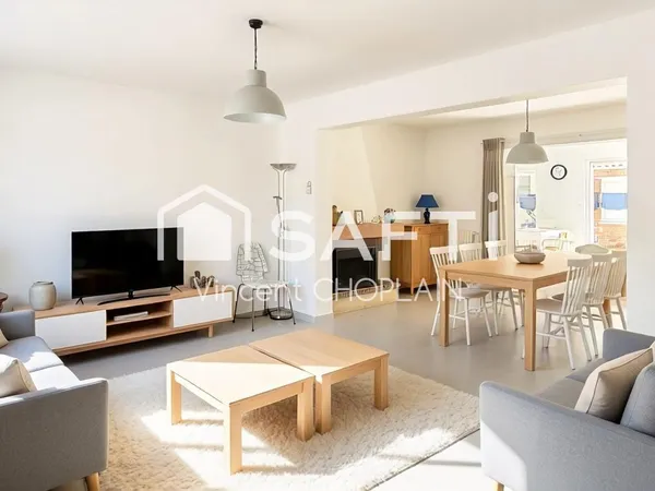Semi individuel, 168 m² de surface utile, 4 chambres, garage, attelier indépendant
