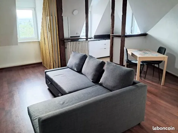 Grand F2 meublé de 51 m² tout équipé - À 9 min à pied de la GARE de Metz -Calme