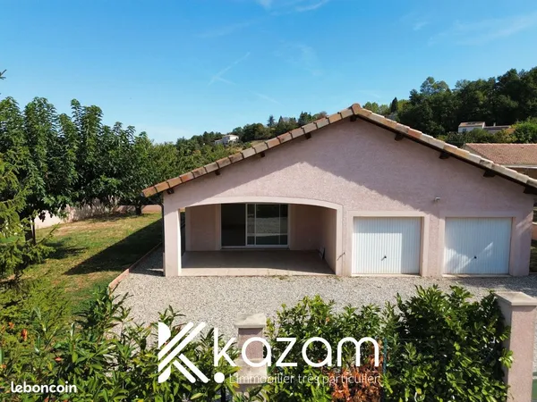 Maison lumineuse de plain-pied avec double garage et jardin proche du Vercors