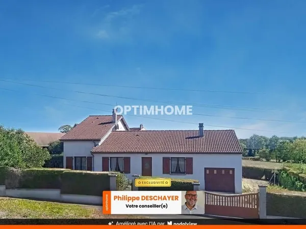 MAISON PLAIN PIED 99 m² + 20 m² en 1er niveau - 7 pièces - 5 Chambres - Garage - Terrain 655 m² - MA