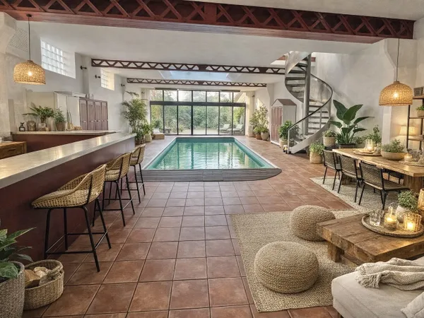 Maison de 10 pièces principales avec jardin terrasse et gara