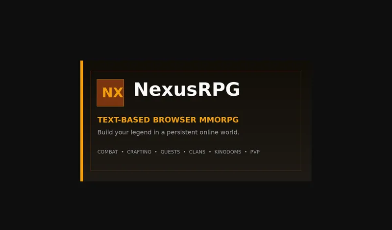 NexusRPG arriva sul browser: l'MMO testuale è uscito il 4 settembre