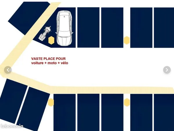 Place voiture + moto en plein centre de Bordeaux — Pey-Berland / Saint-Christoly