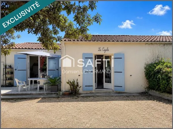 Maison grand village plage 2 chambres terrain 333m2