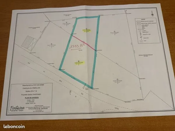 Terrain 1353 m² Vinzelles