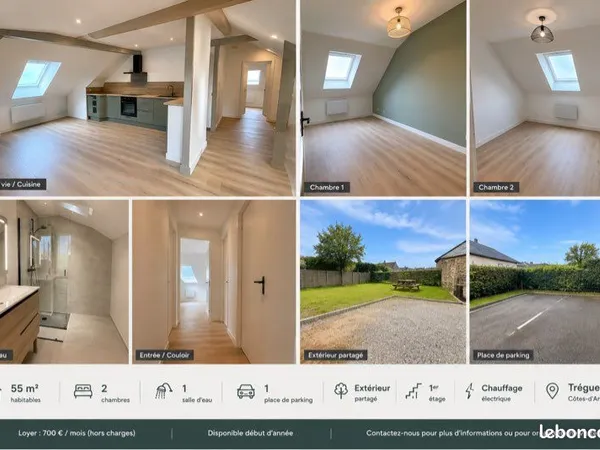 🏠 À LOUER - Appartement 55 m² - Trégueux