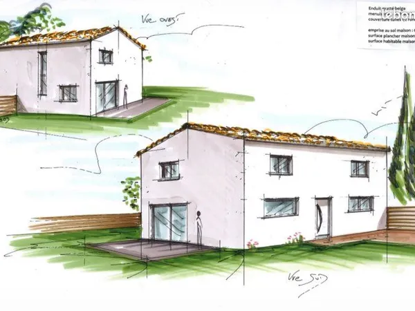 Terrain constructible avec permis de construire