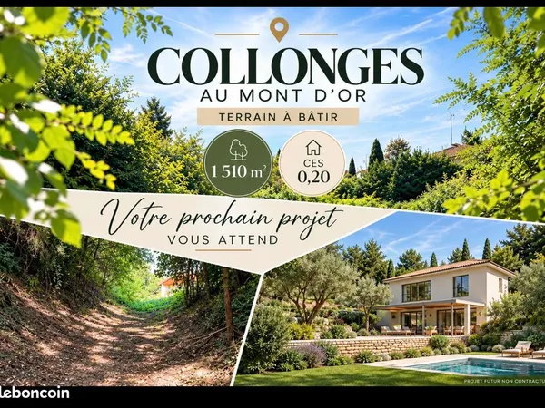 Terrain 1510 m² COLLONGES AU MONT D OR