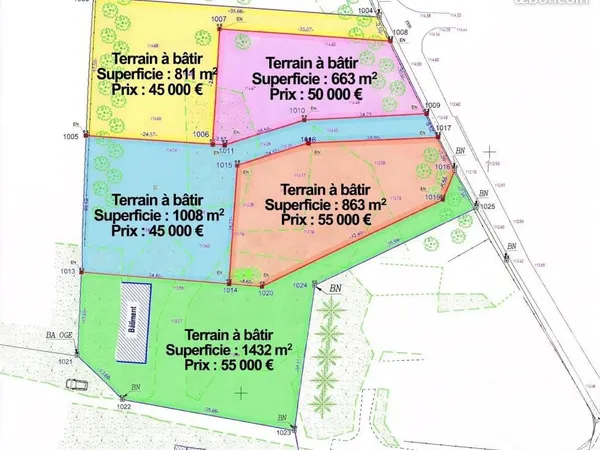 Terrain 663 m² Valmont