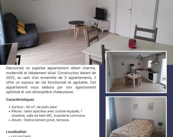 Appartement meublé Bail Mobilité