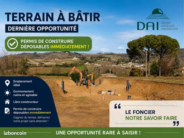 Terrain 399 m² Larnage