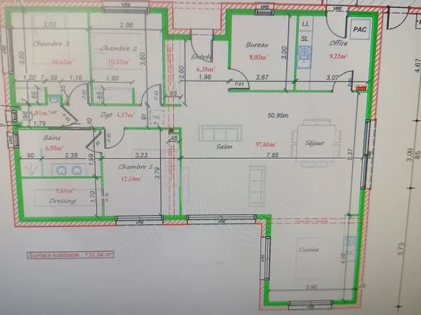 Maison 7 pieces ,135 m2