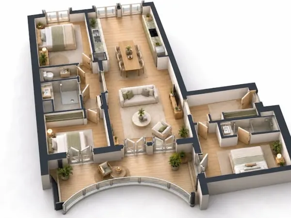Appartement 4 pièces 82 m²