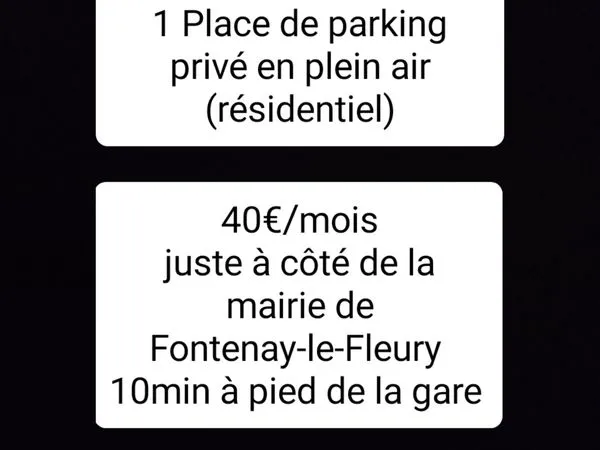 Parking privé mairie Fontenay-le-Fleury