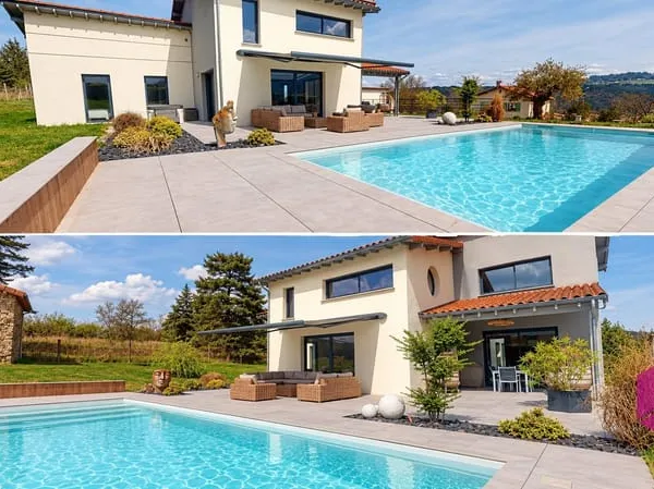 Villa d'architecte de 208 m2 avec piscine et spa + grand gar