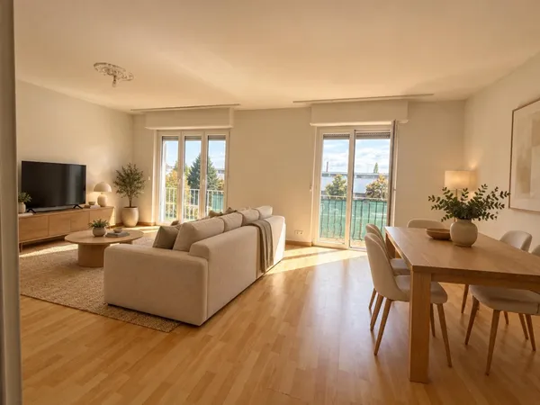 Appartement traversant ,avec balcon