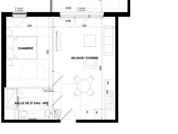 Vente Appartement 2 pièces