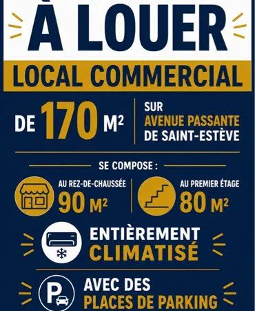 À louer local commercial