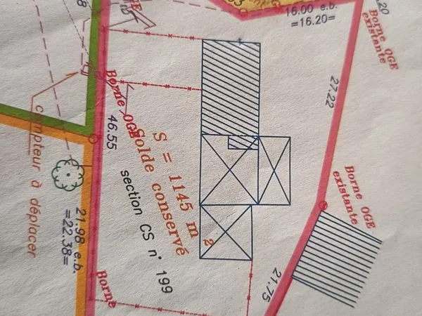 Terrain constructible 1145 m2