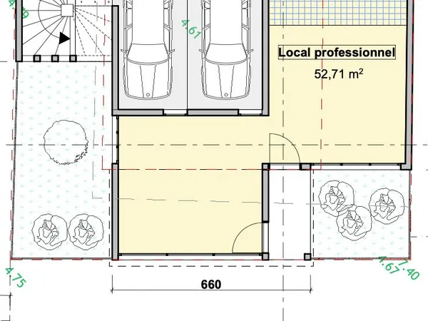 Local professionnel centre de Saint-Paul
