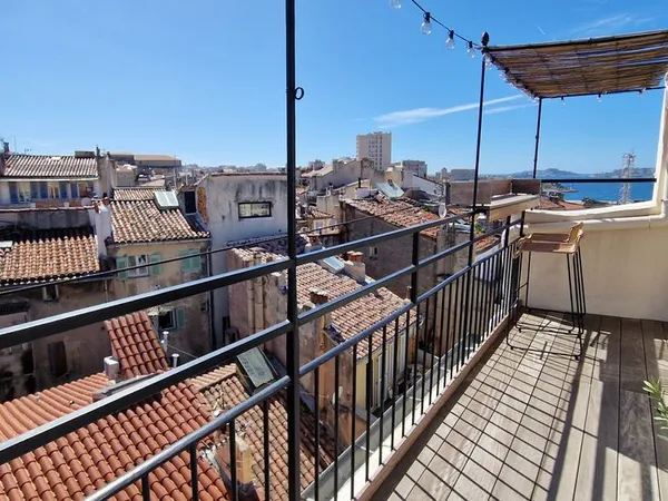 Location T3 meublé avec terrasse vue mer - Le Panier (Bail Mobilité entre 1 et X mois)