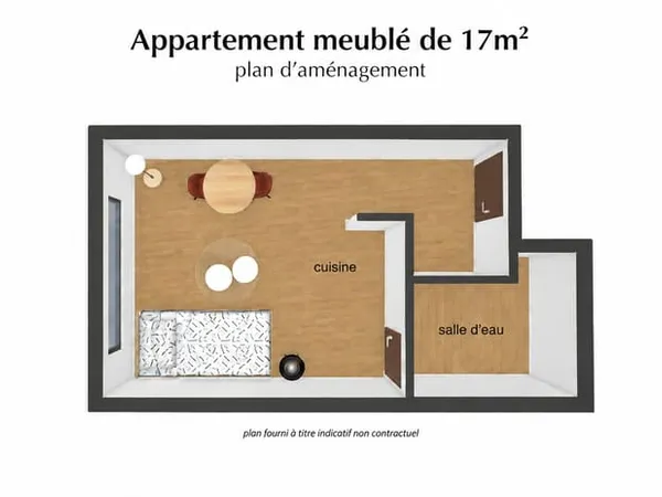Appartement 1 pièce 17 m²