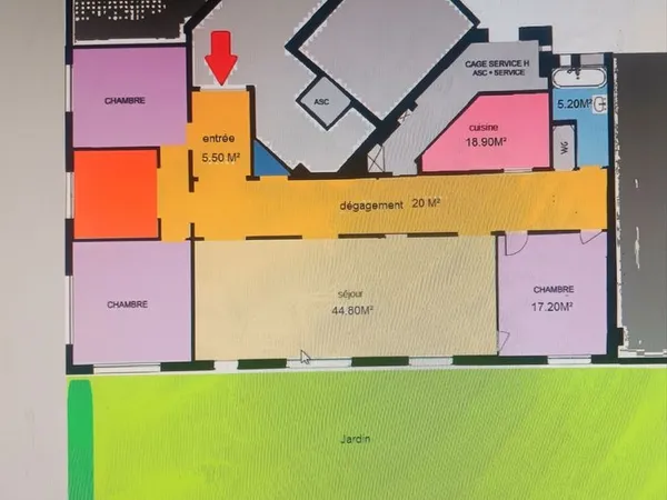 Appartement derrière Parc des Princes immeuble Lefranc