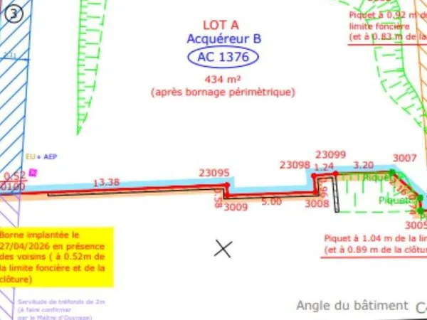Terrain 434 m²