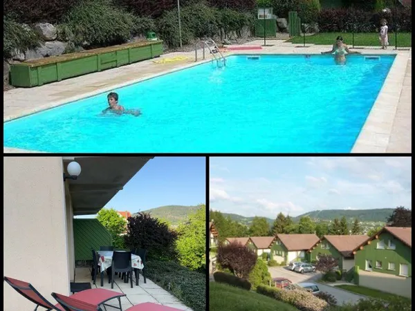 Appartement RDJ terrasse vue lac Gérardmer - copro avec piscine