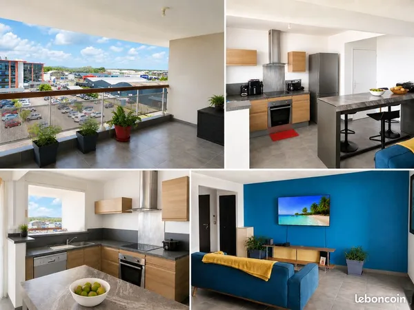 Superbe T3 lumineux de 62 m² avec vue imprenable à Baduel