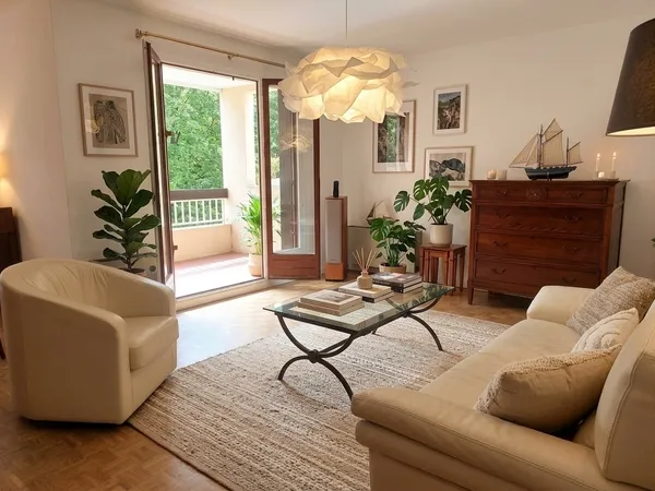 Appartement lumineux 109m² 3/4 ch, balcon à vivre 6 m² vue Mont Blanc